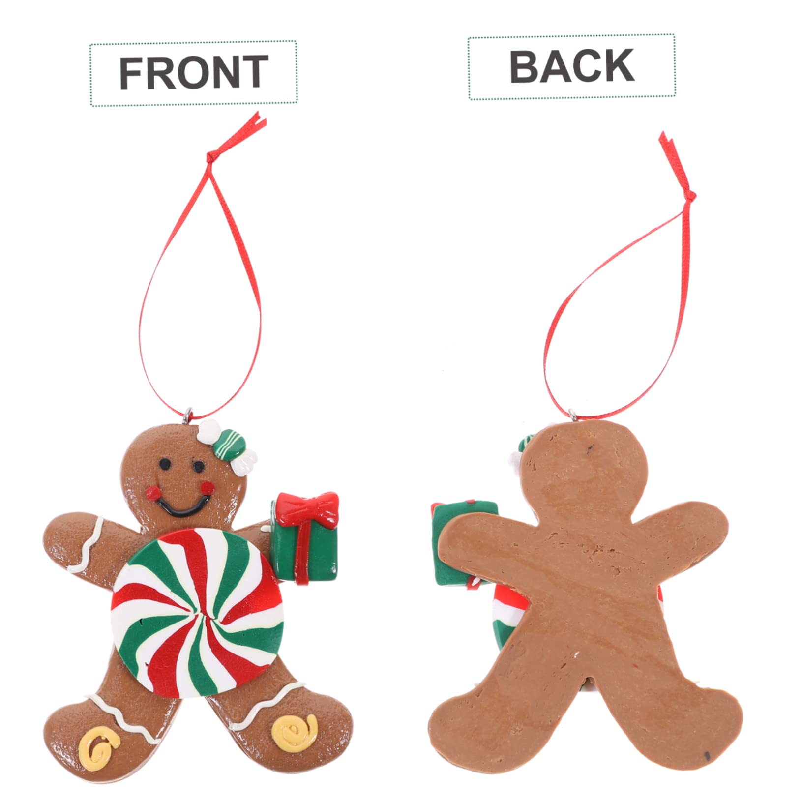 TOPBATHY 12 Pz Ciondolo Albero di Natale Forniture Natalizie Adornos De En Addobbi per L'Albero di Natale Decorazioni Natalizie per La Casa Caramelle Natalizie Argilla Polimerica