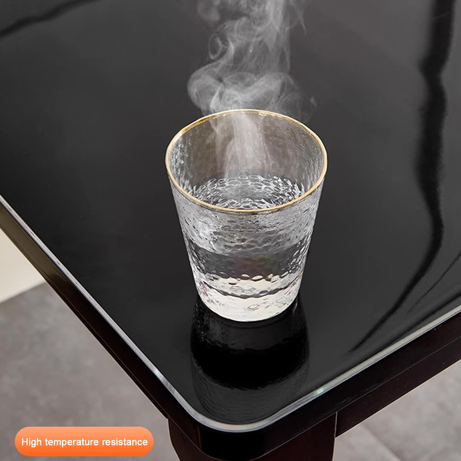 Durchsichtiger Tischdecke Transparent Tischfolie,Ölbeständiger Verbrühungssicherer Transparenter Tischschutz,1mm PVC Glasklar Folie,Couchtische Wasserdicht Schutztischdecke (100x200cm/39x79in)