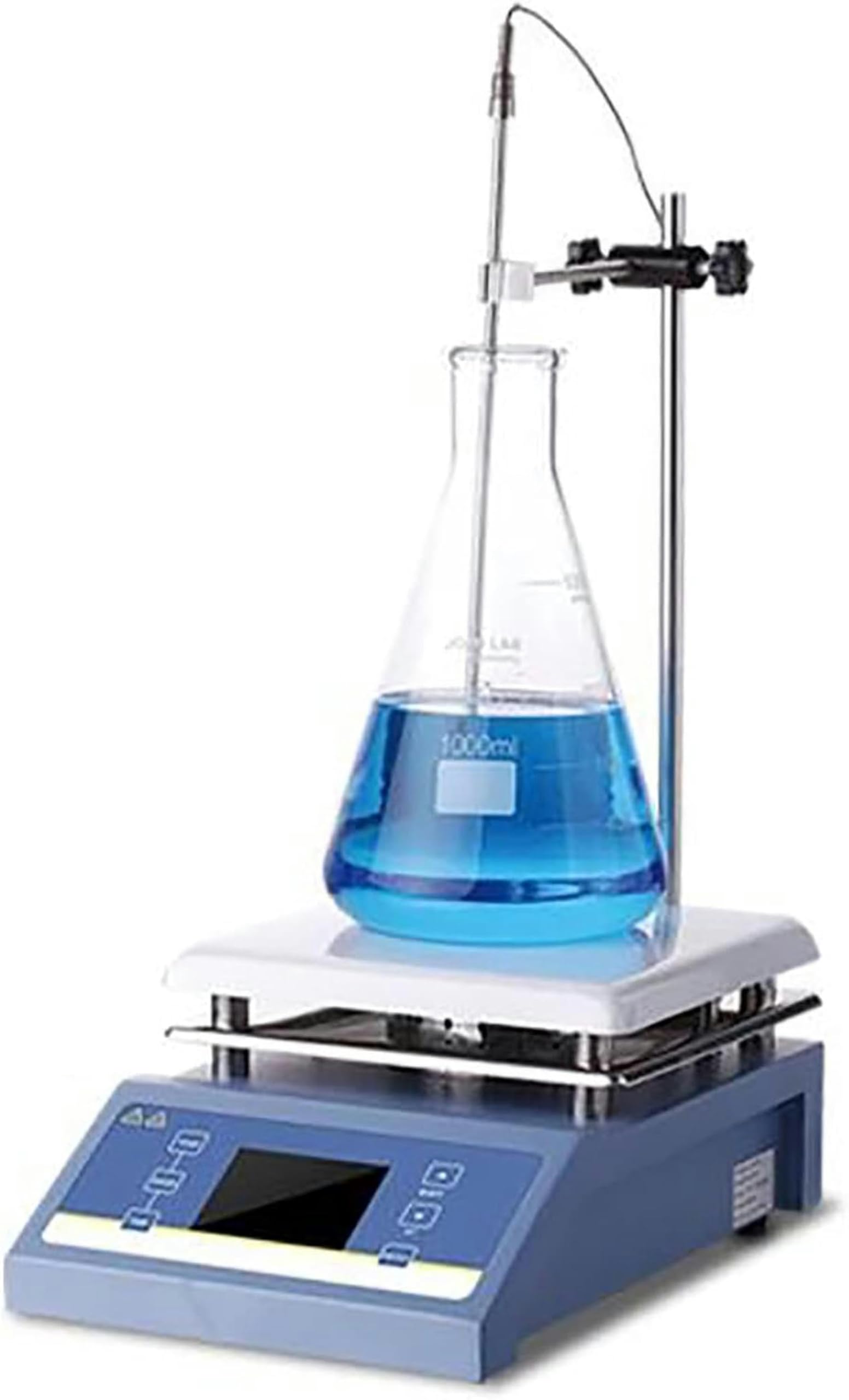 Equipo De Laboratorio: Agitador Calefactor Led De 5 L, Agitador Magnético Inteligente De 600 W con Sonda De Temperatura, Placa Calefactora De 19 × 19 Cm (1 Unidad).,
