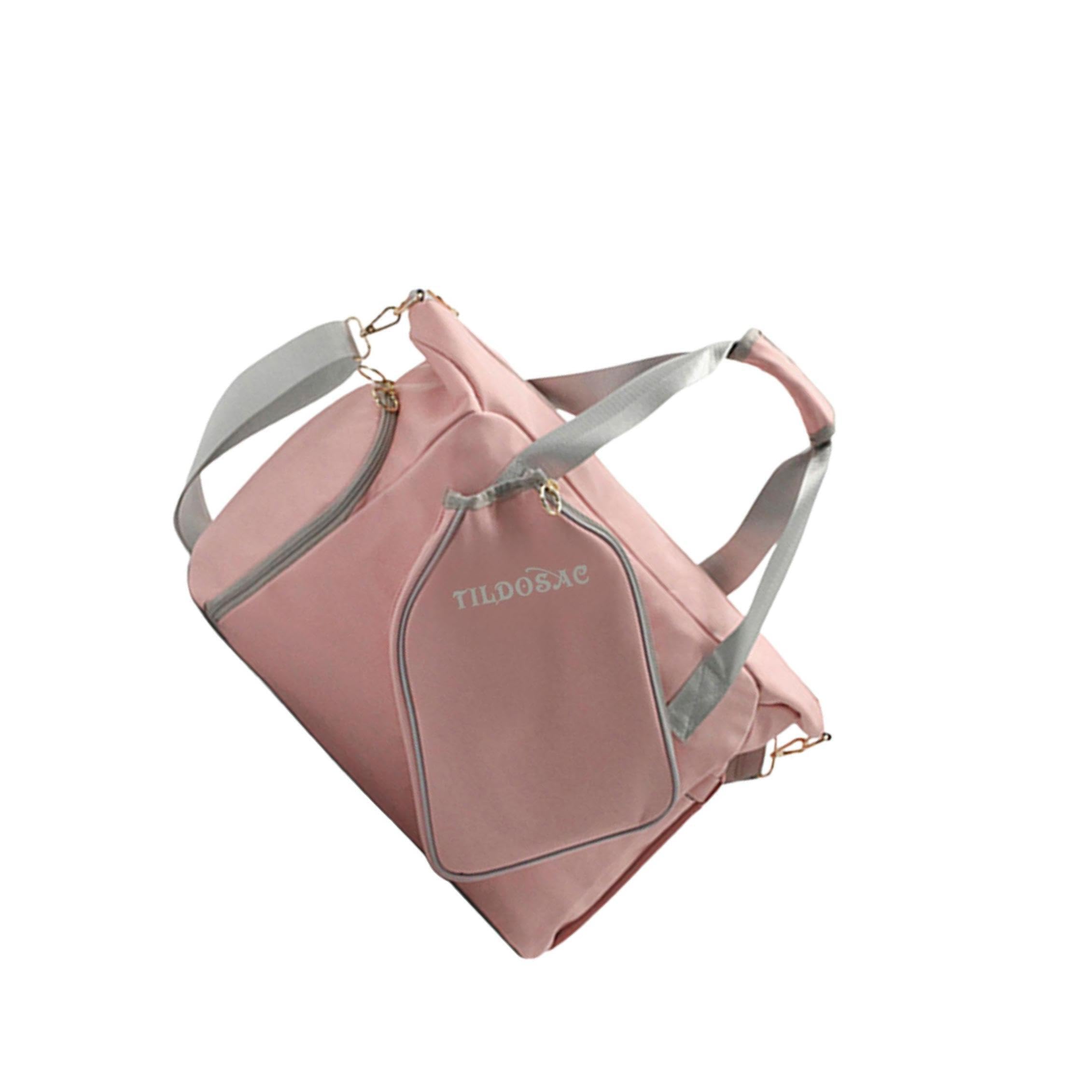 Borsa da Pickleball con Cerniera, Resistente, Comoda da | capacità, per attività divertenti all'aperto, allenamento fitness, borsa da pickleball, tote rosa da donna