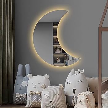 Amazon.co.jp: 浴室の鏡, バスルーム用ウォールミラー、三日月