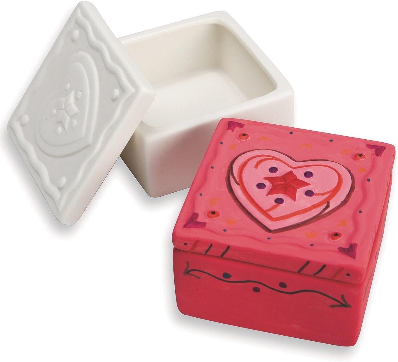 Color-Me Ceramic Bisque Trinket Box Pk12