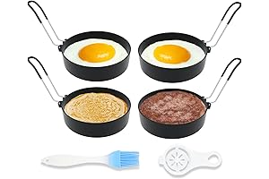 Egg Rings, 4 Pack Circle Egg Cooker Set
