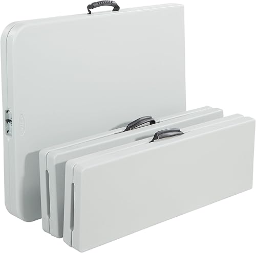 Miniatura 8 de Office Star Muebles de resina para uso en interiores o exteriores juego de 3 piezas 2 bancos plegables y mesa de 6 pies