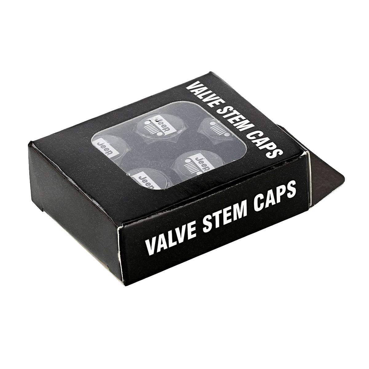 Jeep Logo Black Finish Valve Cap Covers … (Black A)