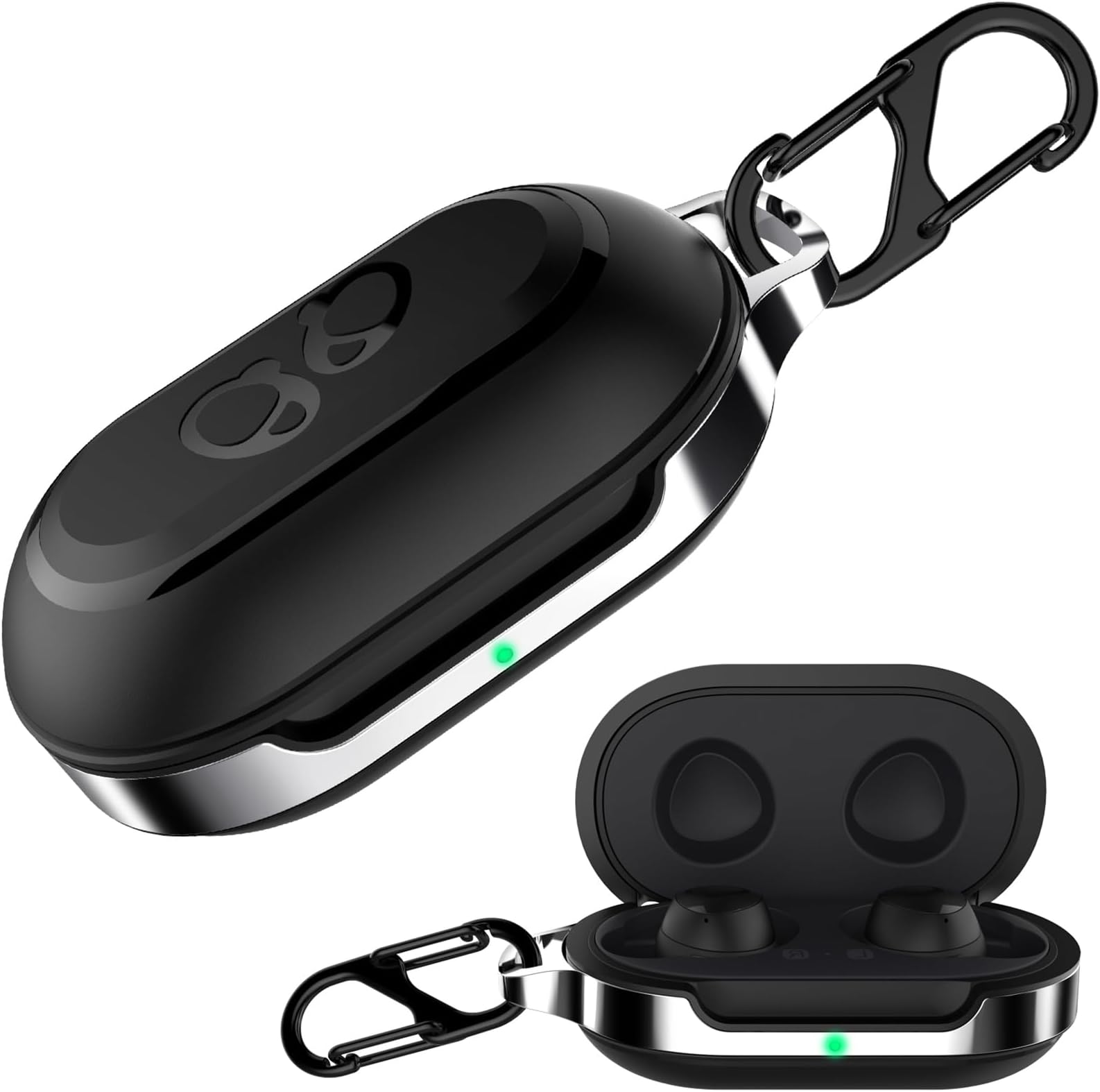 HALLEAST Galaxy Buds Case Cover, Plus Carrying Case TPU Full Protective Skin with Keychain for Wireless Earbuds Accessories, Black
