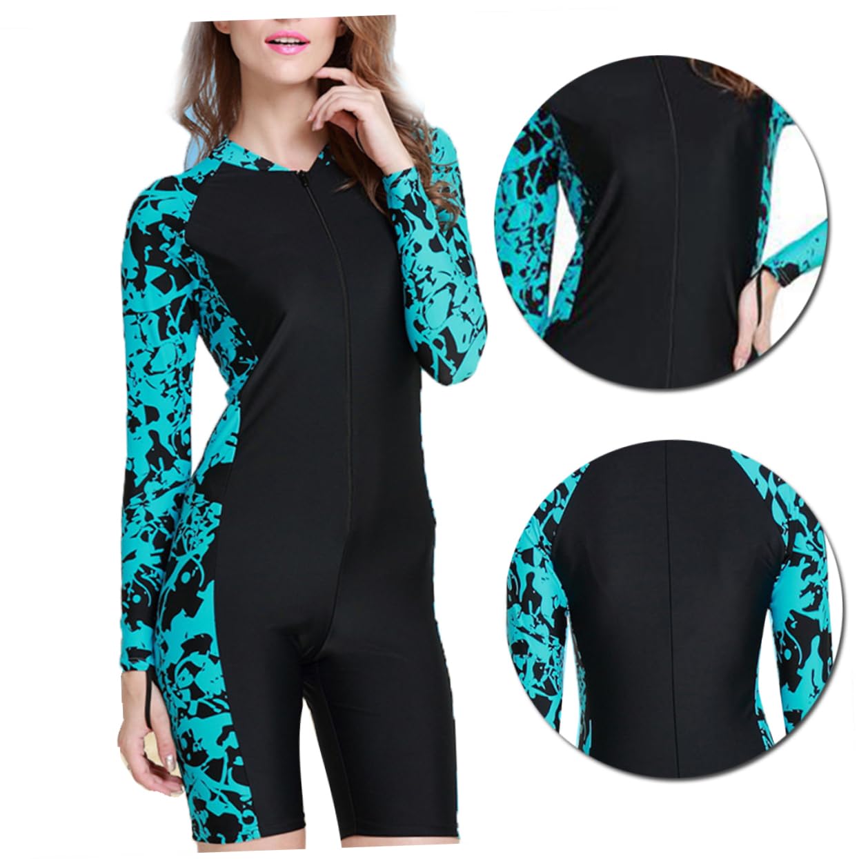 SUPVOX Womens Guard Swim Set Lightweight Full Body Diving Suit Long Sleeves Comfortable Foot Tights Uv Protection Swimwear Size