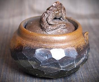 shineTLS★竹内靖之【師：山本陶秀】★備前龍摘み面取り宝瓶 shineTLS☆竹内靖之【師：山本陶秀】☆備前龍摘み面取り宝瓶 Amazon.