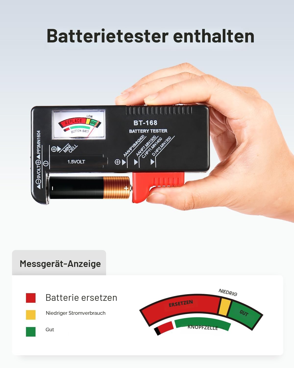 Luxtude Battery Organizer with Tester