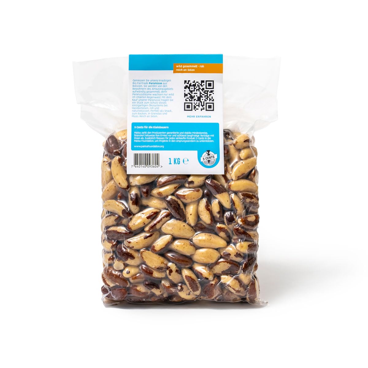 Bio Fairtrade Premium Paranüsse, 1000gr – 1 kg, Öko & Fair roh, Faire Bolivien Amazonas Paranusskerne Brazil Nuts, Nüsse, Kerne, vegan, Familienpackung, Value-Pack