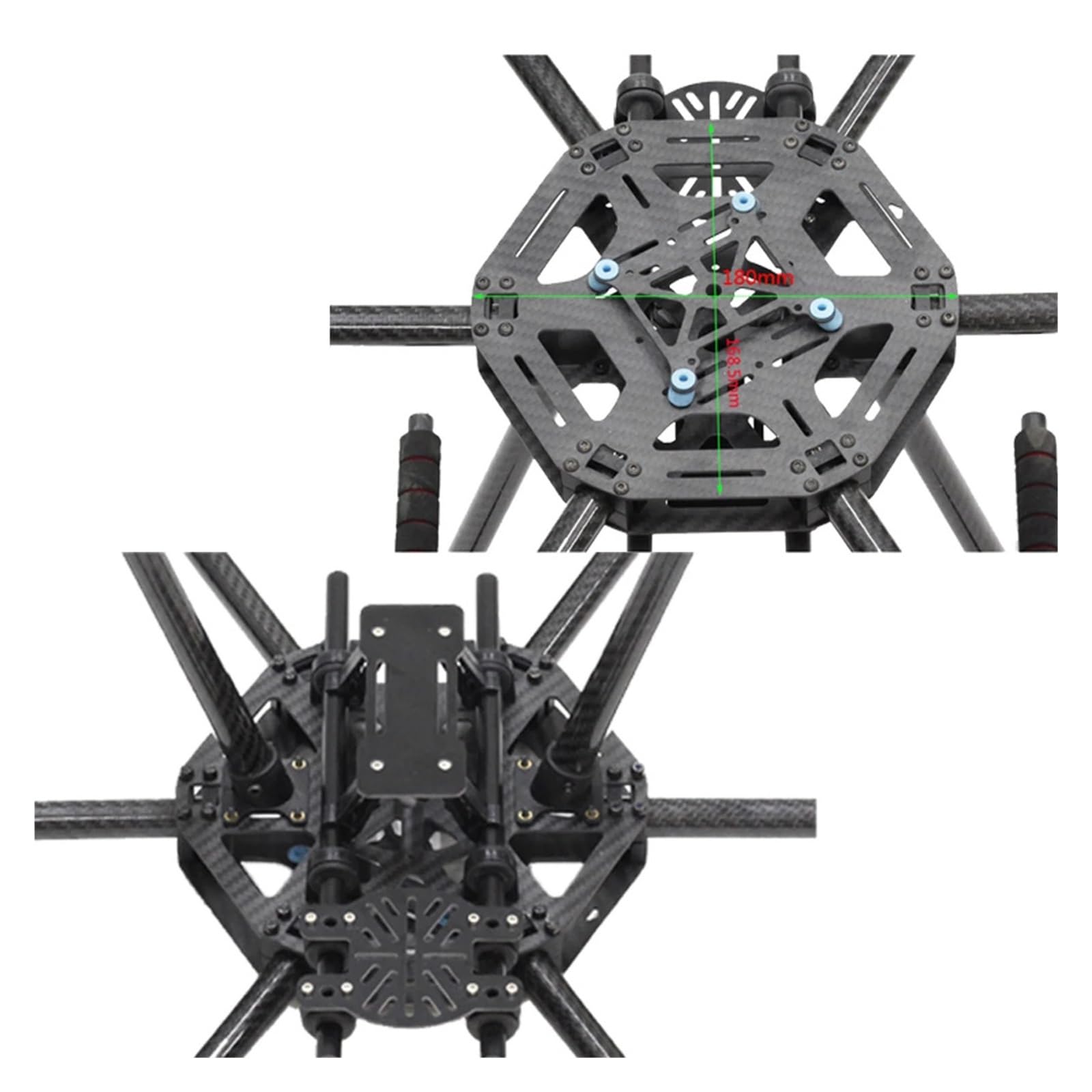 Marco de hexacóptero X600-X6 FPV, tren de aterrizaje de carbono