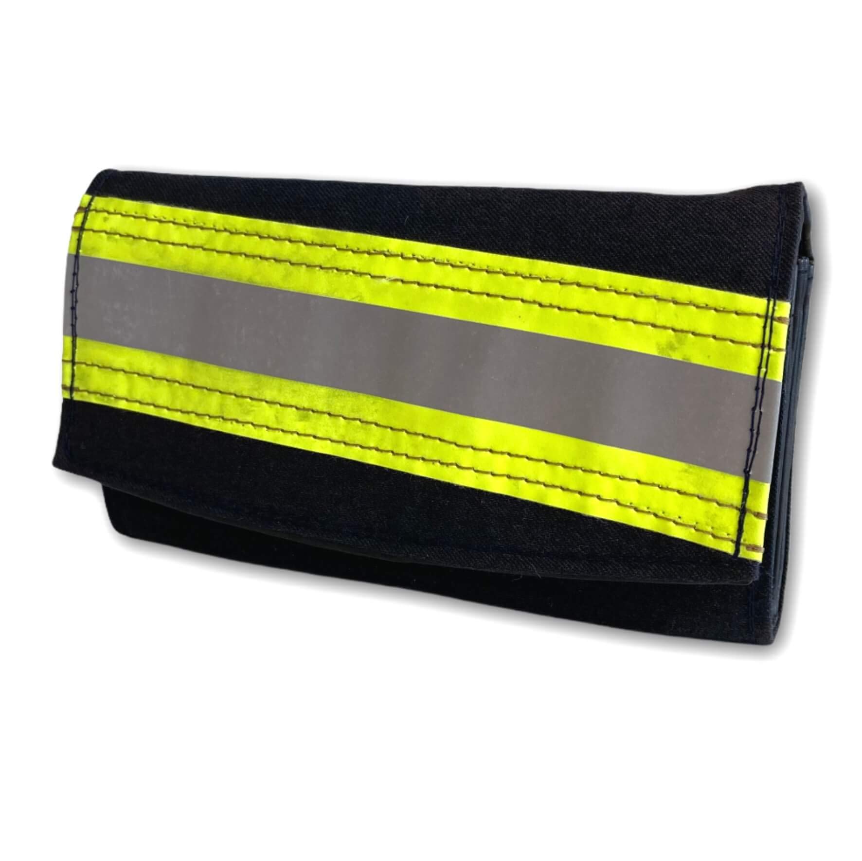 Feuerwehr Damen Geldbörse/GB-Dam-Navy/Portemonnaie Geldtasche Portjuchhe Brieftasche Geldbeutel / 17,0 x 9,5 x 3,5 cm/Original gebrauchter Feuerwehrkleidung