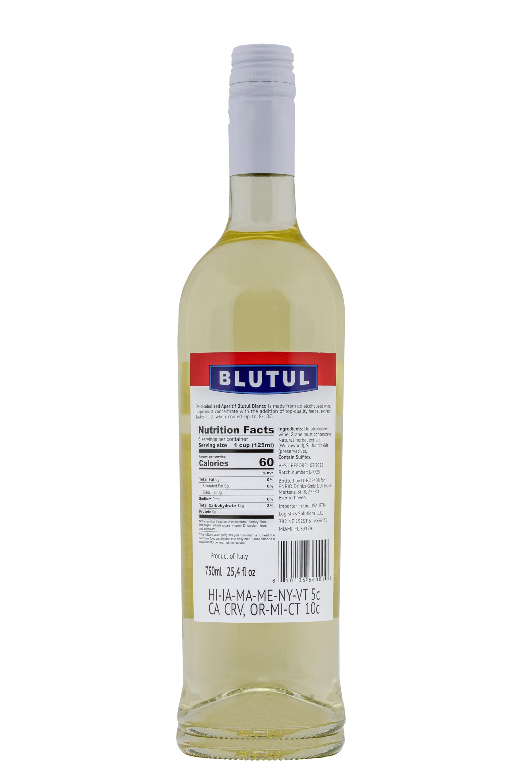 BIANCO ALKOHOLFREIER ITALIENISCHER WERMUT/Preisgekrönter Kräuter Aperitif 3er Pack (3 x 0,75L)/Abgefüllt in Italien/Perfekt als Mixer für Cocktails