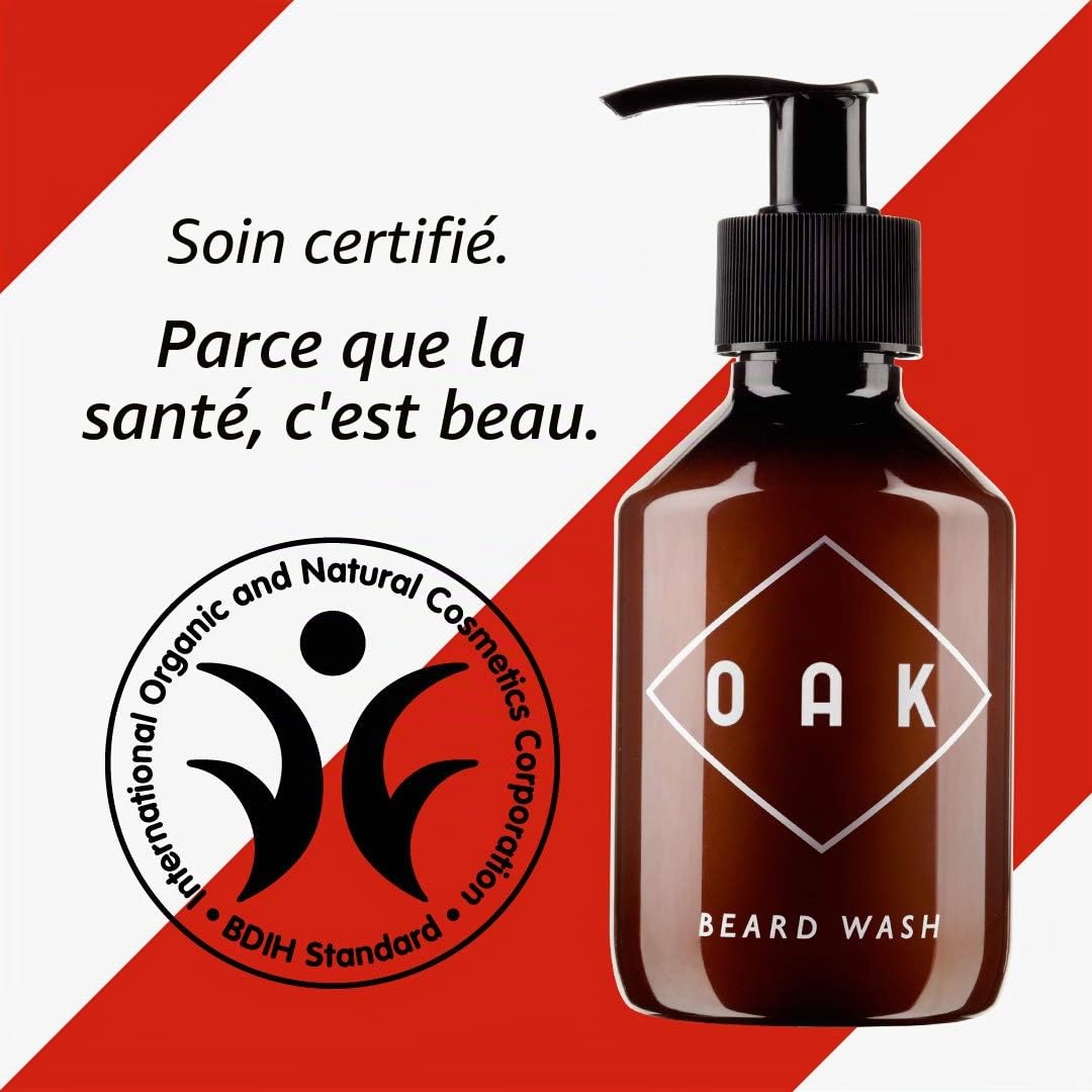 OAK BEARD WASH, Shampoing à barbe, savon à barbe (200 ml)
