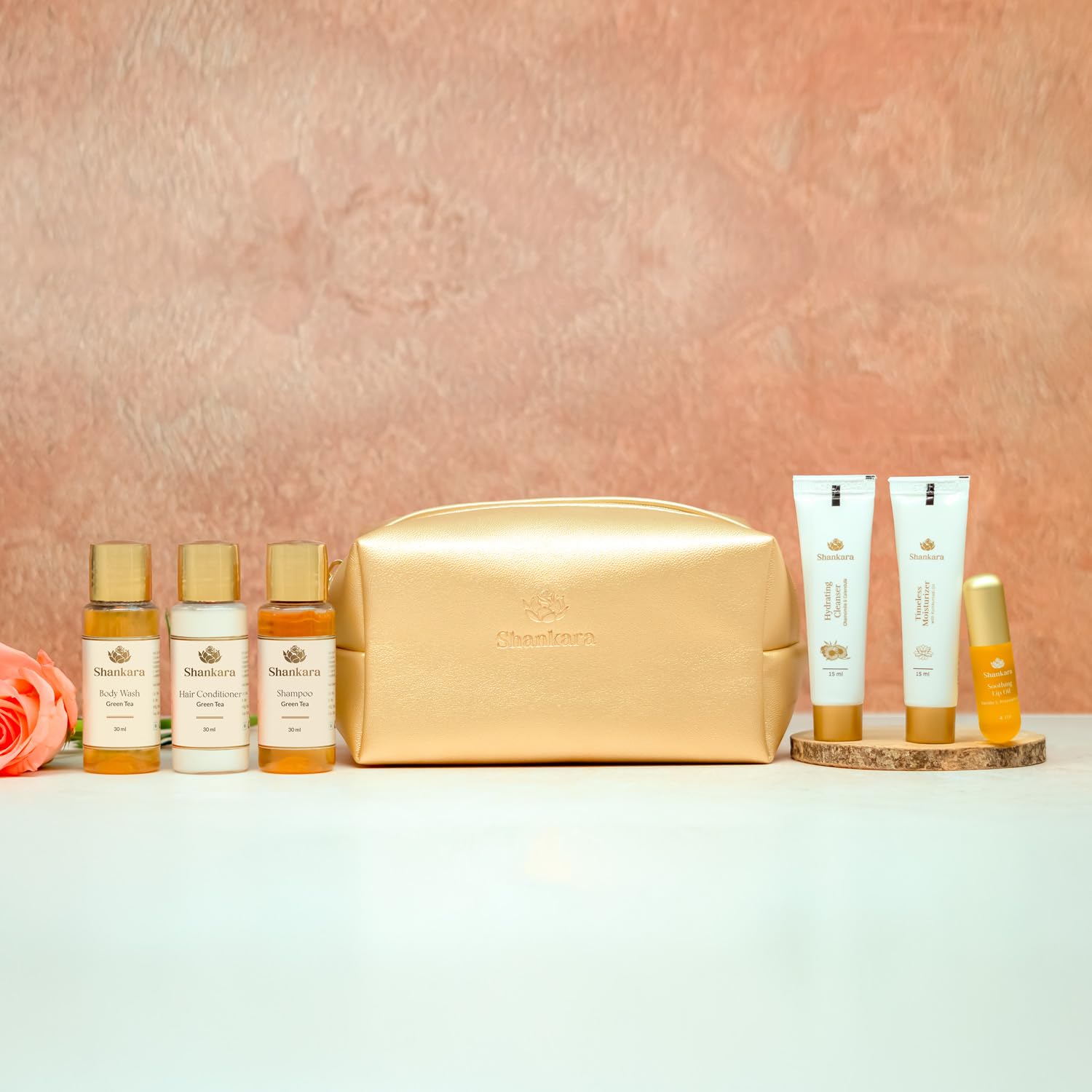 Shankara Royal Bath & Body Essentials | Luxurious Ayurvedic Skincare & Haircare Gift Set | Travel-Friendly Self-Care Kit with Shampoo, Conditioner, Body Wash, Cleanser, Moisturizer & Lip Oil-image-29