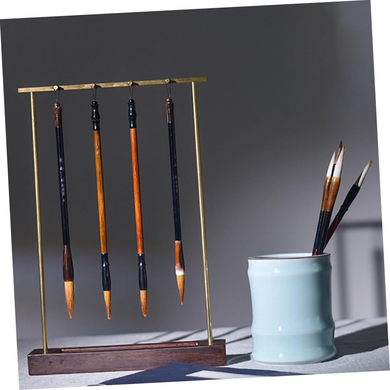 MAGICLULU Porta Penna Cilindrico in Ceramica, Elegante, Grande Capienza | Decorazione da Tavolo, Porta Penne per Scrivania Ufficio, Decorazioni Scuola