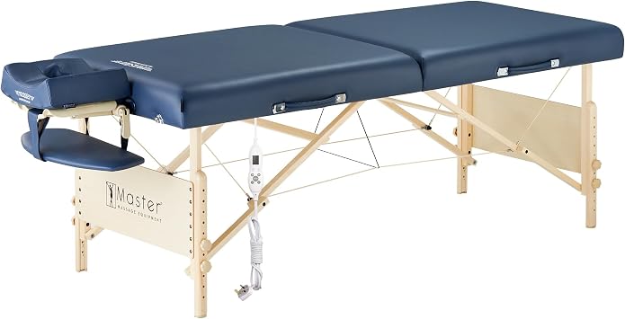 Master Massage Coronado 70cm Lx Therma Top Warm Massage Table, W/carrying case, 7.6cm thick mattress foam, Massage Couch Therapy Table Beauty Bed