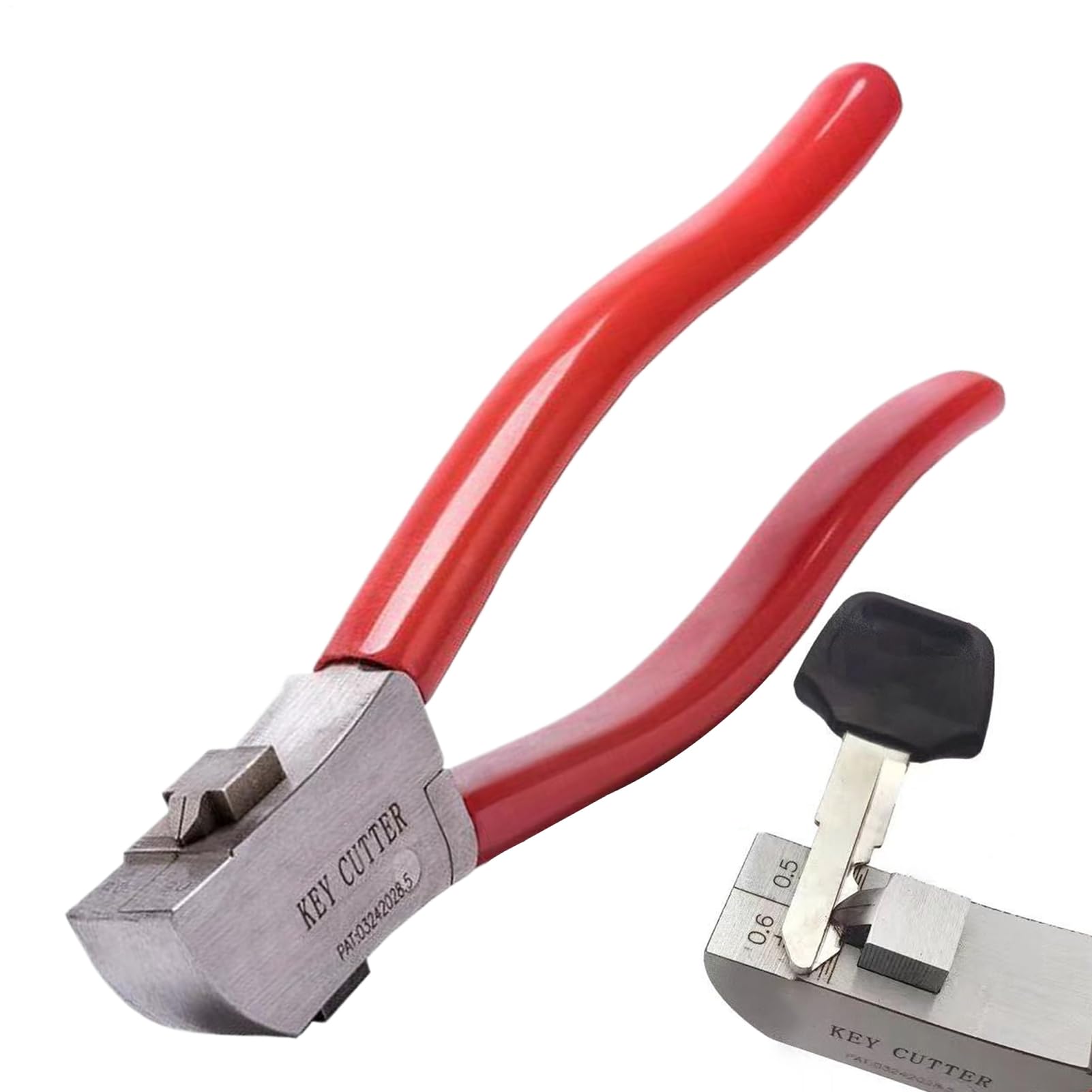 Outil de coupe de clés – Pince ergonomique en acier inoxydable de 18,5 x 6 x 2,3 cm pour clé de voiture et de voiture, duplicateur manuel de précision | Tondeuse à cheveux en métal manuelle pour