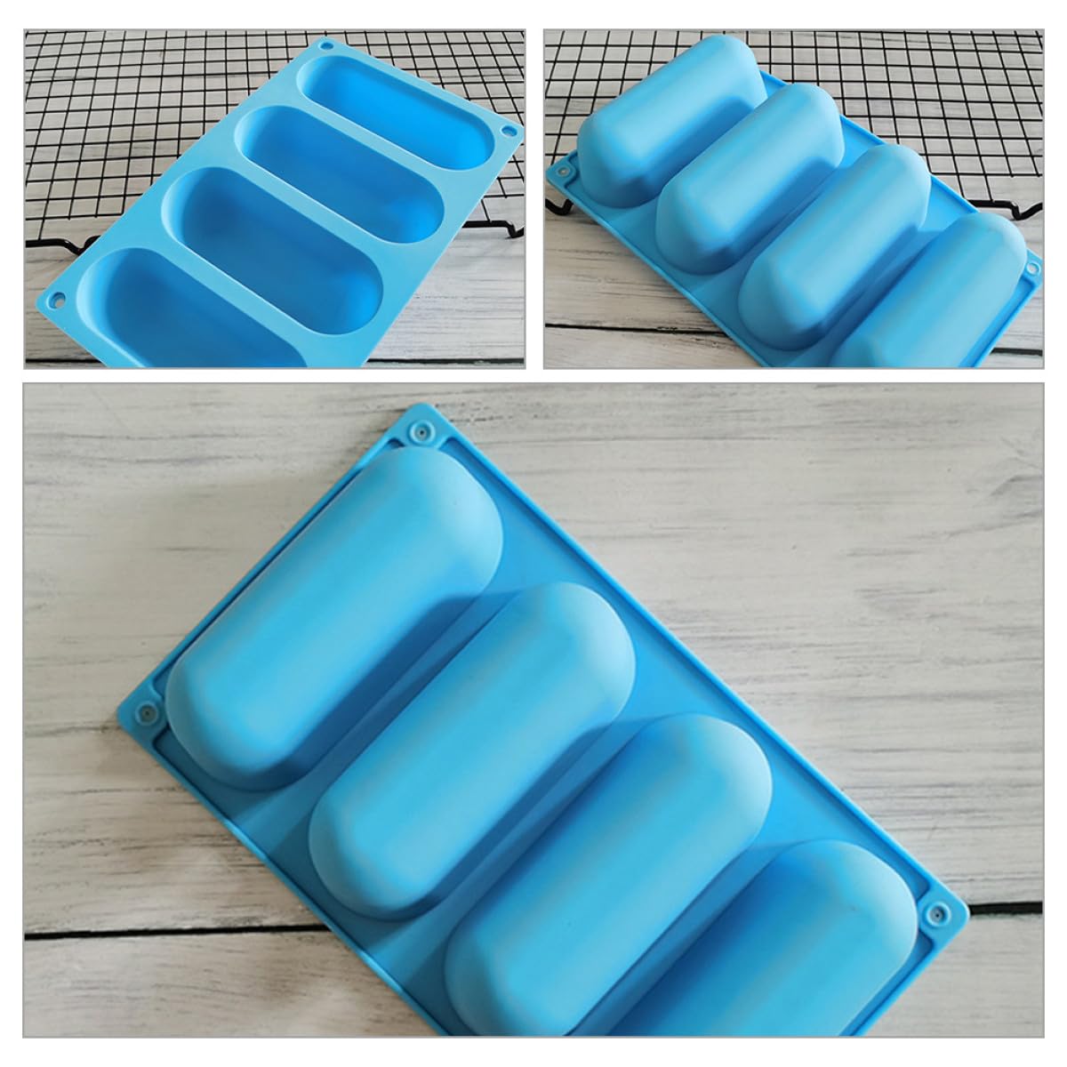Molde Para Hacer Panecillos De Hot Dog 2 Piezas De Silicona Resistente Al Calor Moldes Para Salchichas Caseras Apto Para Hornear En Hogar Y Uso Comercial