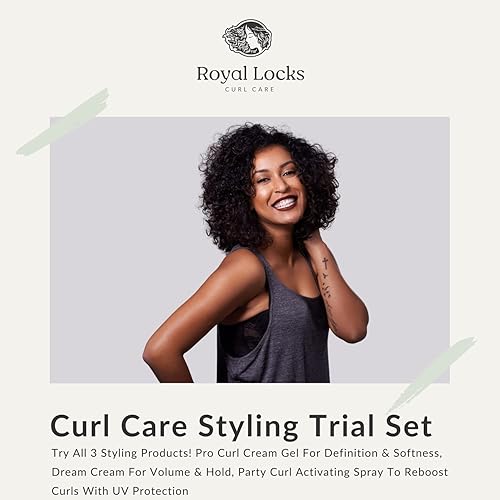 Miniatura 4 de Royal Locks - Nuevo juego de prueba de peinado para el cuidado de los rizos gel crema definidora de rizos  crema de rizos Ultimage  espray activador