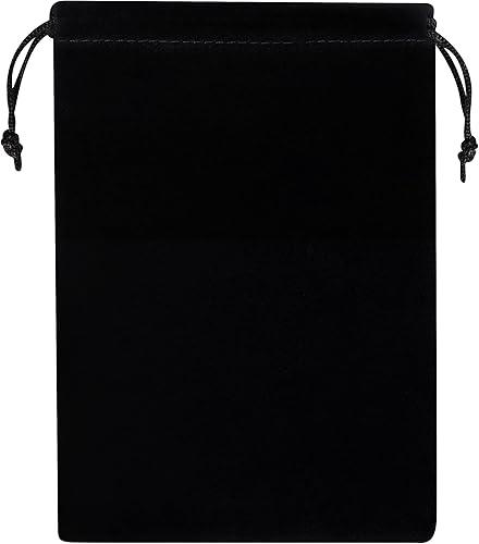 Miniatura 6 de Bolsas de regalo de terciopelo con cordón - Venta al por mayor (5 x 7 pulgadas, paquete de 50, negro)