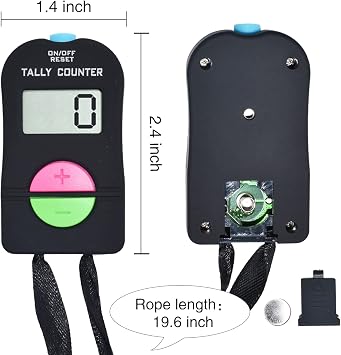 VANVENE Electronic Hand Clicker Counter,Easy to Operate Tally Counter, Supermarket People Flow Manual Additio Subtraction Counter Clicker,for Golf/Football Sports