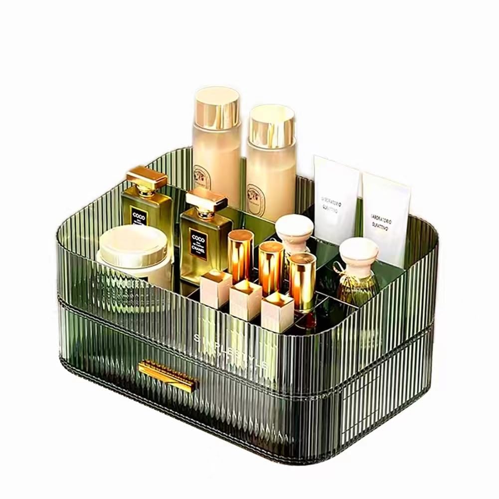 MIUOPUR Large Makeup Organizer with Stackable Drawer