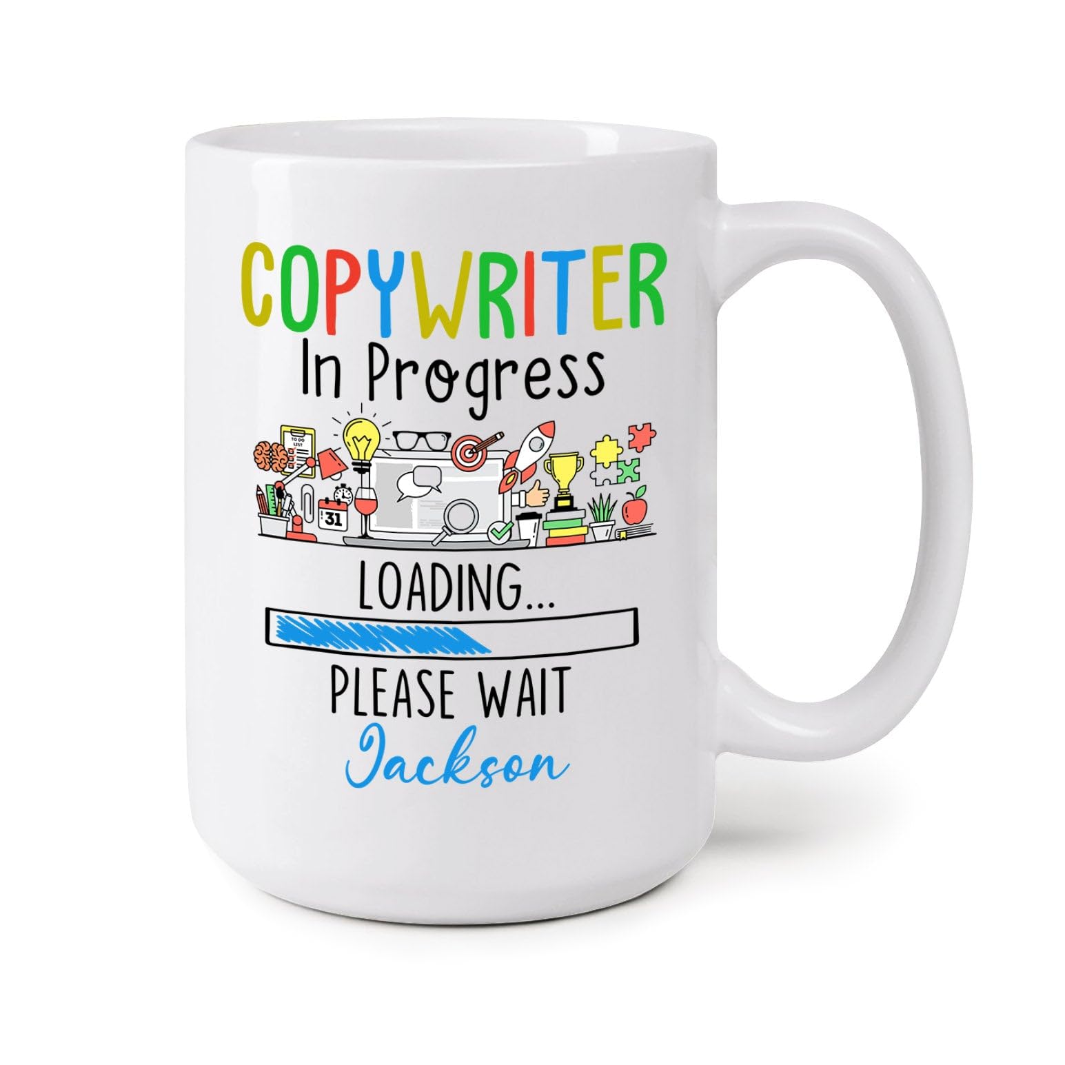 Copywriter In Progress Loading Mug, Personalized Copywriter Mug, Birthday Gifts For Copywriter Men Woman Coworkers, Copywriter Coffee Mug, Custom Copywriter Cup, Copywriter Ceramic Mugs 11oz 15oz