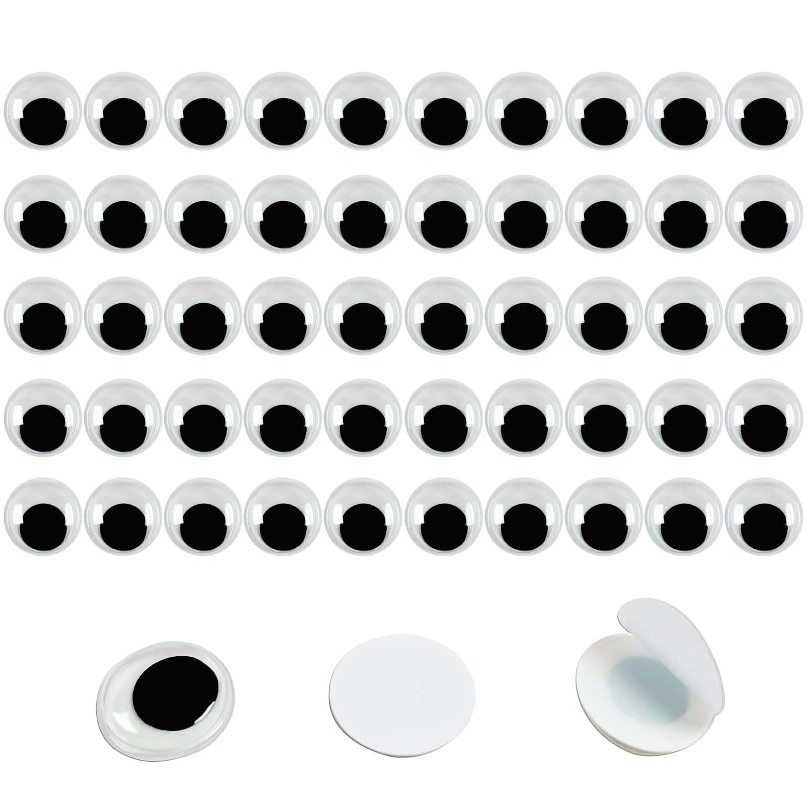 1700 Pièces Plastique Yeux Mobiles, Autocollant Wiggle Eyes Pour DIY Craft Scrapbooking Accessories Doll Making Toys Yeux(Tailles Assorties