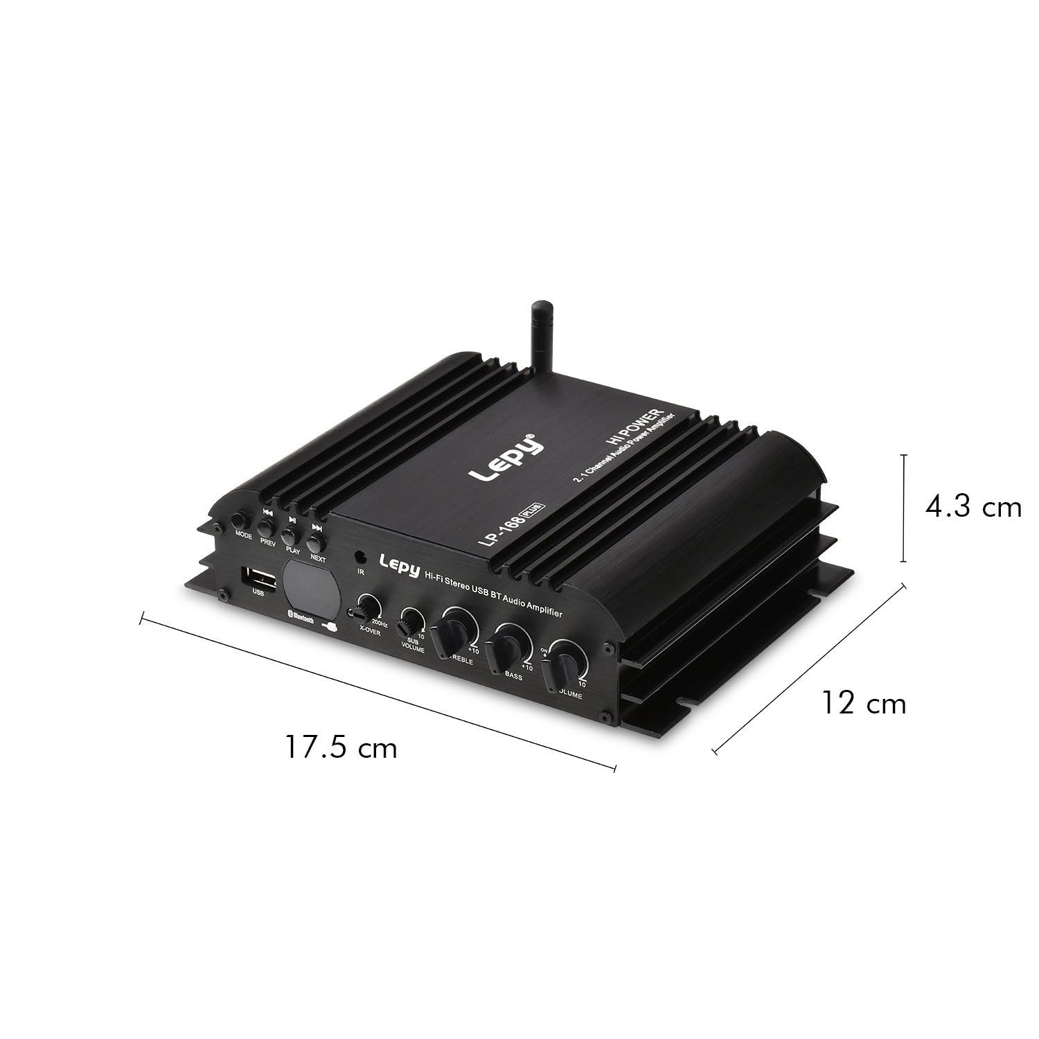 DollaTek LEPY LP-168 Plus Bluetooth 2.1 Chaîne IR 2X 45W 1x 68W Hi-FI Amplificateur de Voiture stéréo numérique Audio USB MP3 MP4 DVD Amplificateur de Voiture LED Light