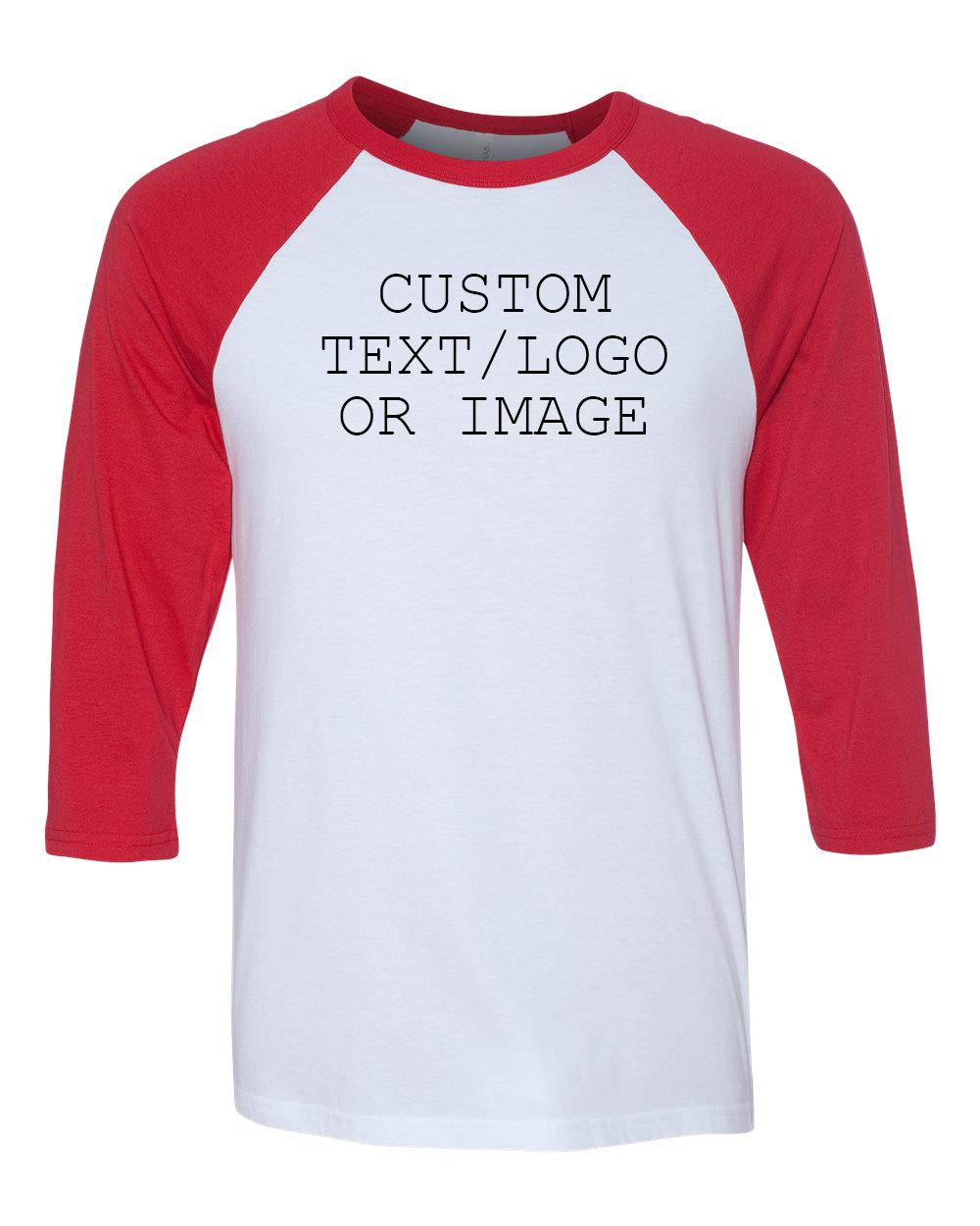 INK STITCH Custom Unisex Deisgn Your Own 3/4 Sleeve Baseball Tshirts Tees