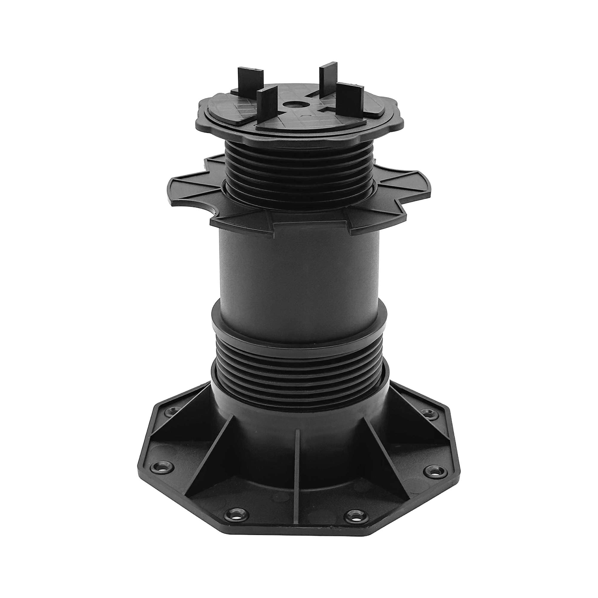 Nicoman Adjustable Tile & Paver Support Pedestal – Height Adjustable, Black Heavy-Duty Plastic, Paving Leveling & Drainage System (Tile Pedestal - 10 Pack, 140-220mm)