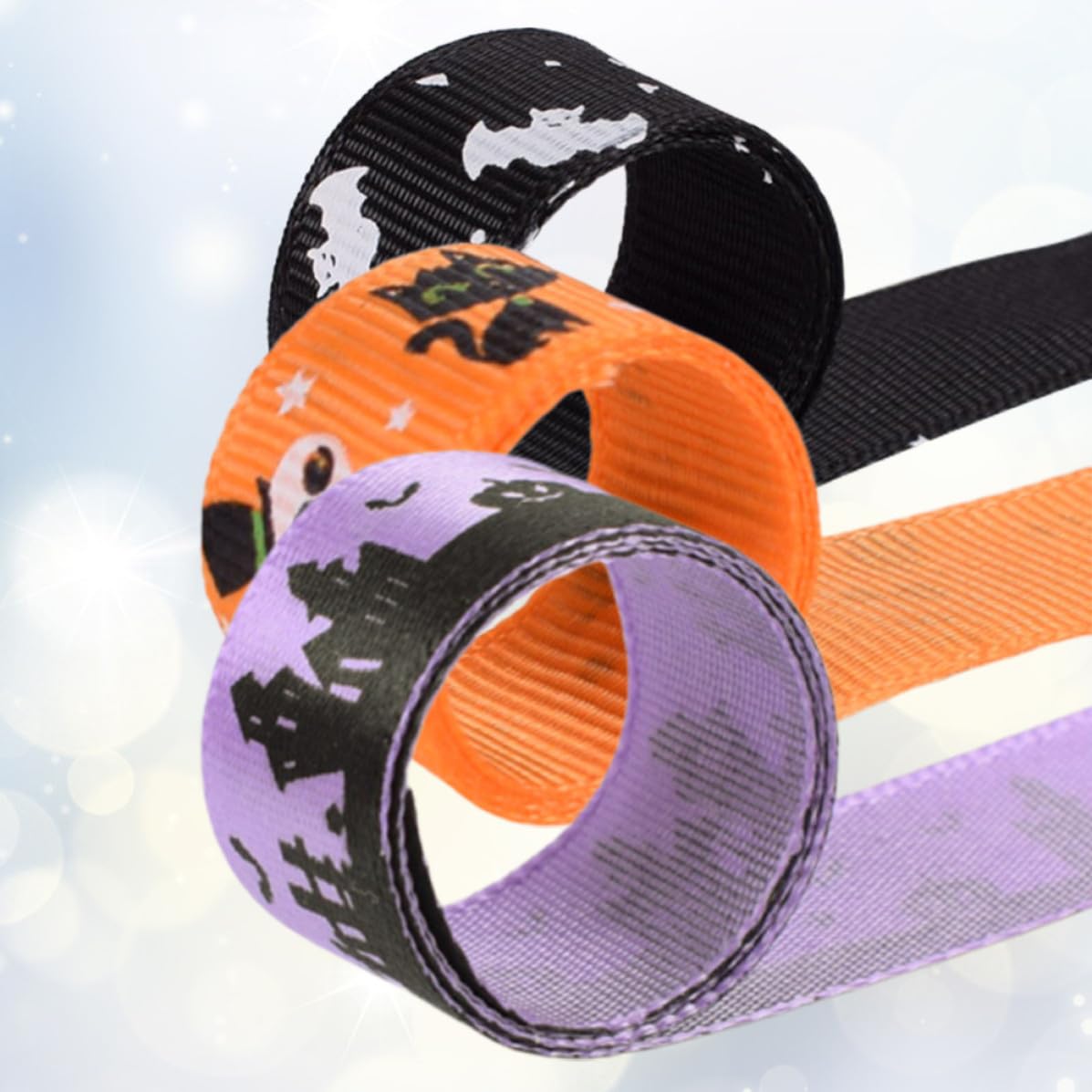 Healeved 9 Stück Grünes Geschenkband aus Polyester, 2, Glänzend für