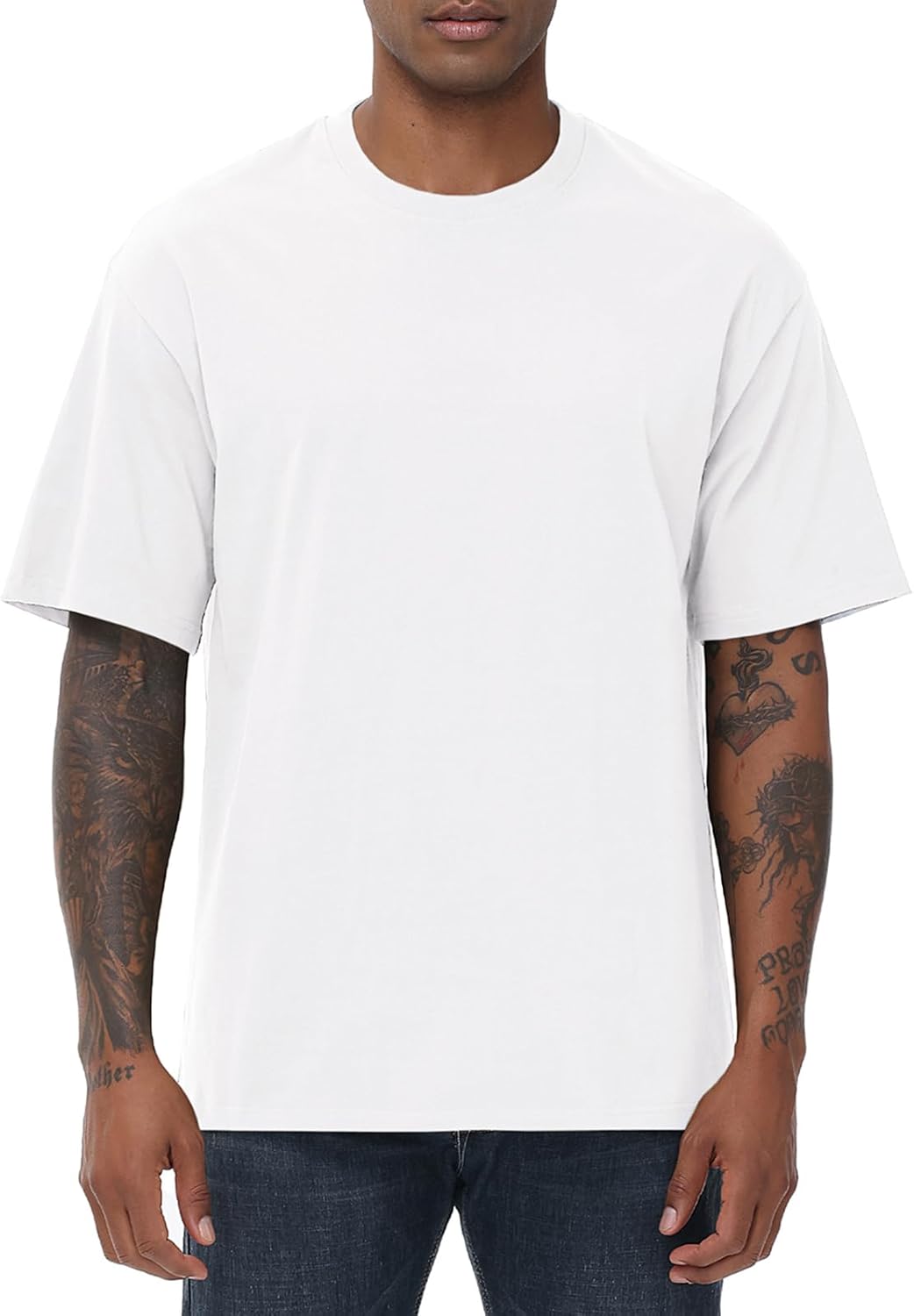Mens Cotton T Shirts Short Sleeve Crew Neck Basic T-Shirt Essentials T-Shirts Crewneck Tees for Men
