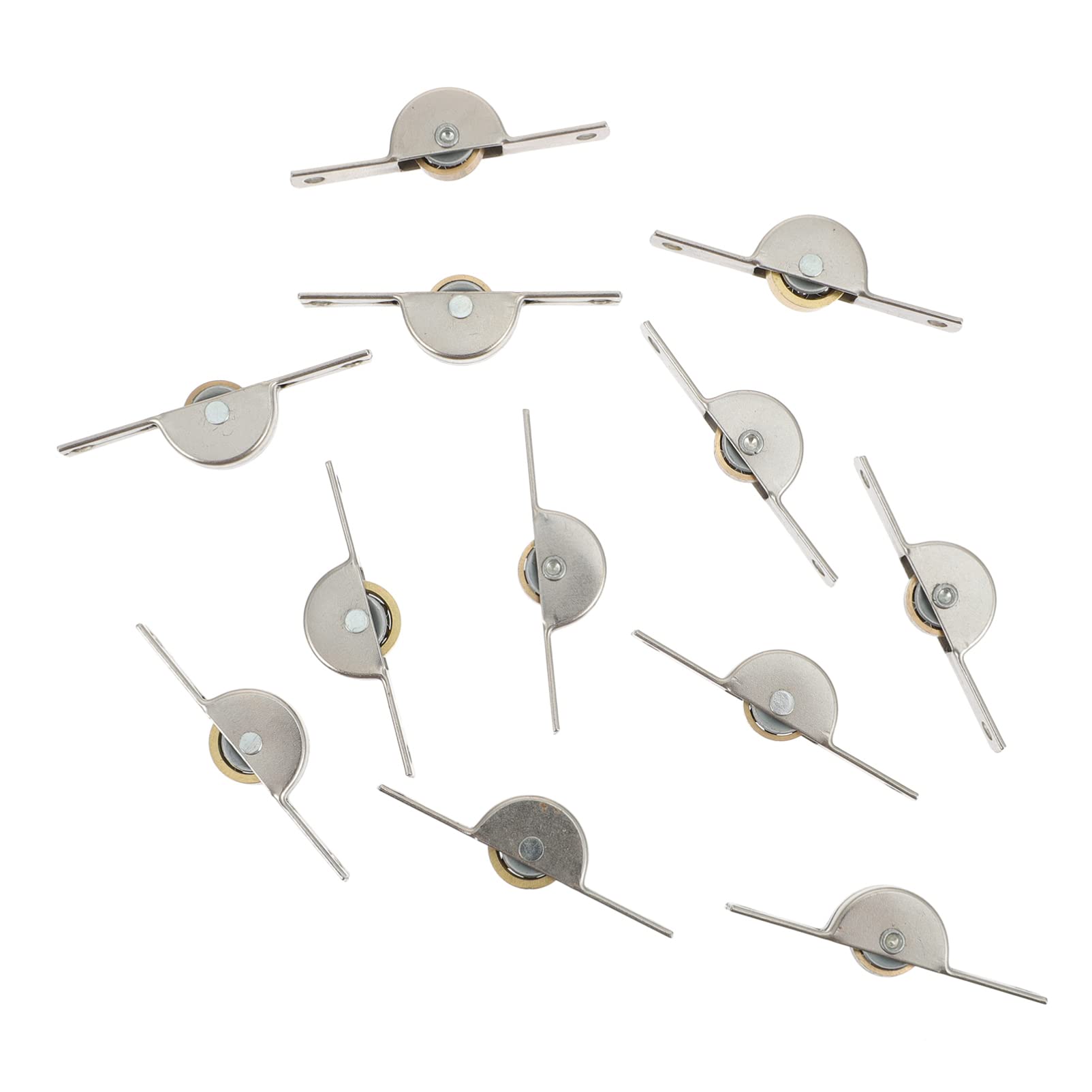 Angoily 12pcs Sliding Door Roller Wheels Pulley for Cabinets Smooth Installation Design for Wardrobes Cupboards