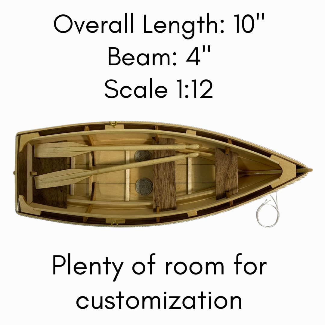 Midwest Schlauchboot Holzschiff Modellbausatz für Erwachsene DIY Holzhandwerk Selbstmontage – komplettes Kit für mit Werkzeug, Farbe und Kleber im Lieferumfang enthalten