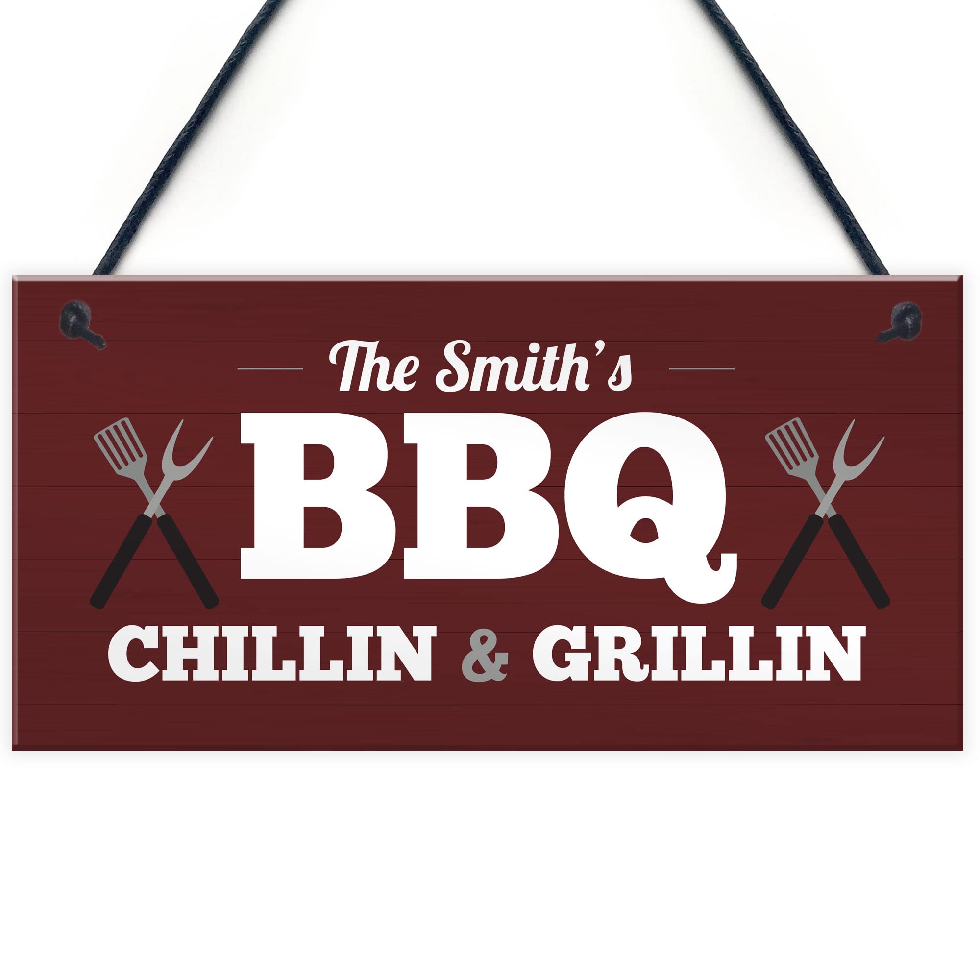 Red Ocean BBQ Signs Funny Personalised BBQ Signs For Outside BBQ Signs For Garden Shed Sign Man Cave Sign