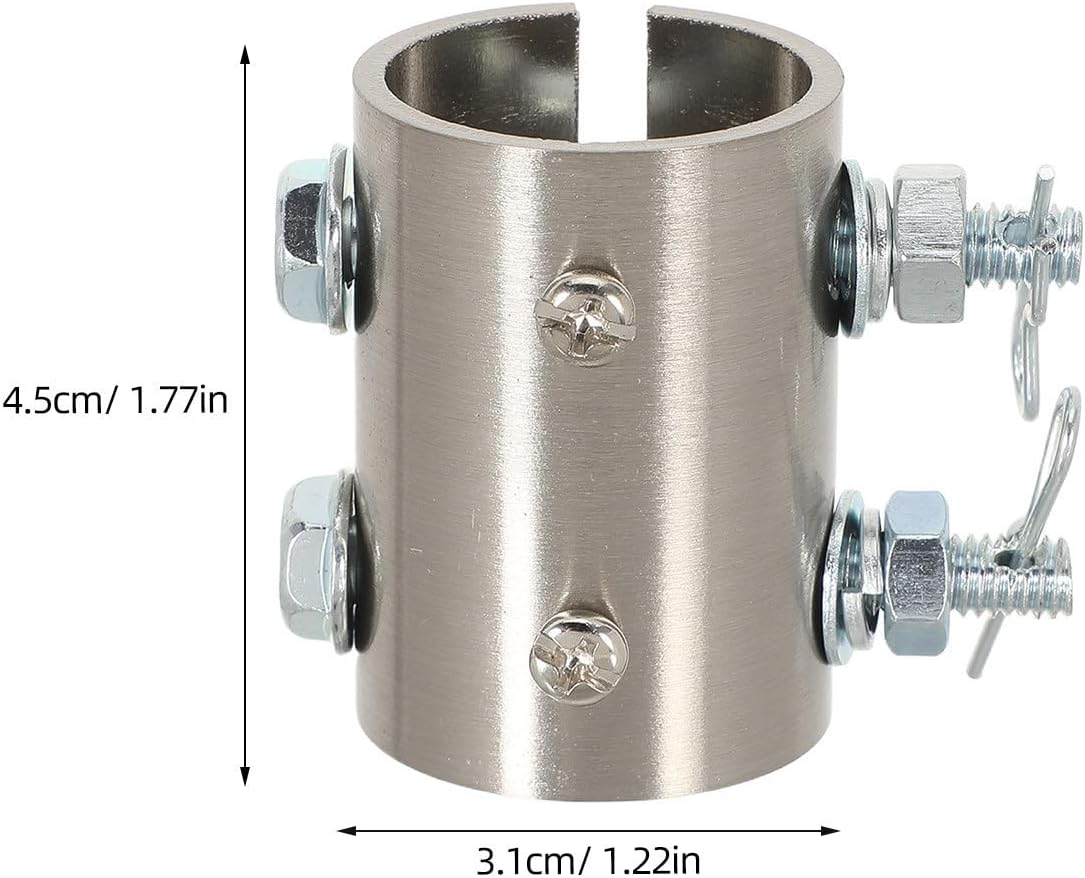 Ceiling Fan Downrod Coupler 1.22 Inch Od 1.8 Inch Length Iron | Open-slot Design, Silver Finish, Fits 1 Inch Diameter Downrod, DIY Use for High or Vaulted Ceiling Fixtures