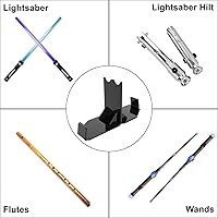Vista 7 de Cosmos Soporte para sable de luz de escritorio con doble sable de luz acrílico, soporte de exhibición de escritorio con almohadilla antideslizante