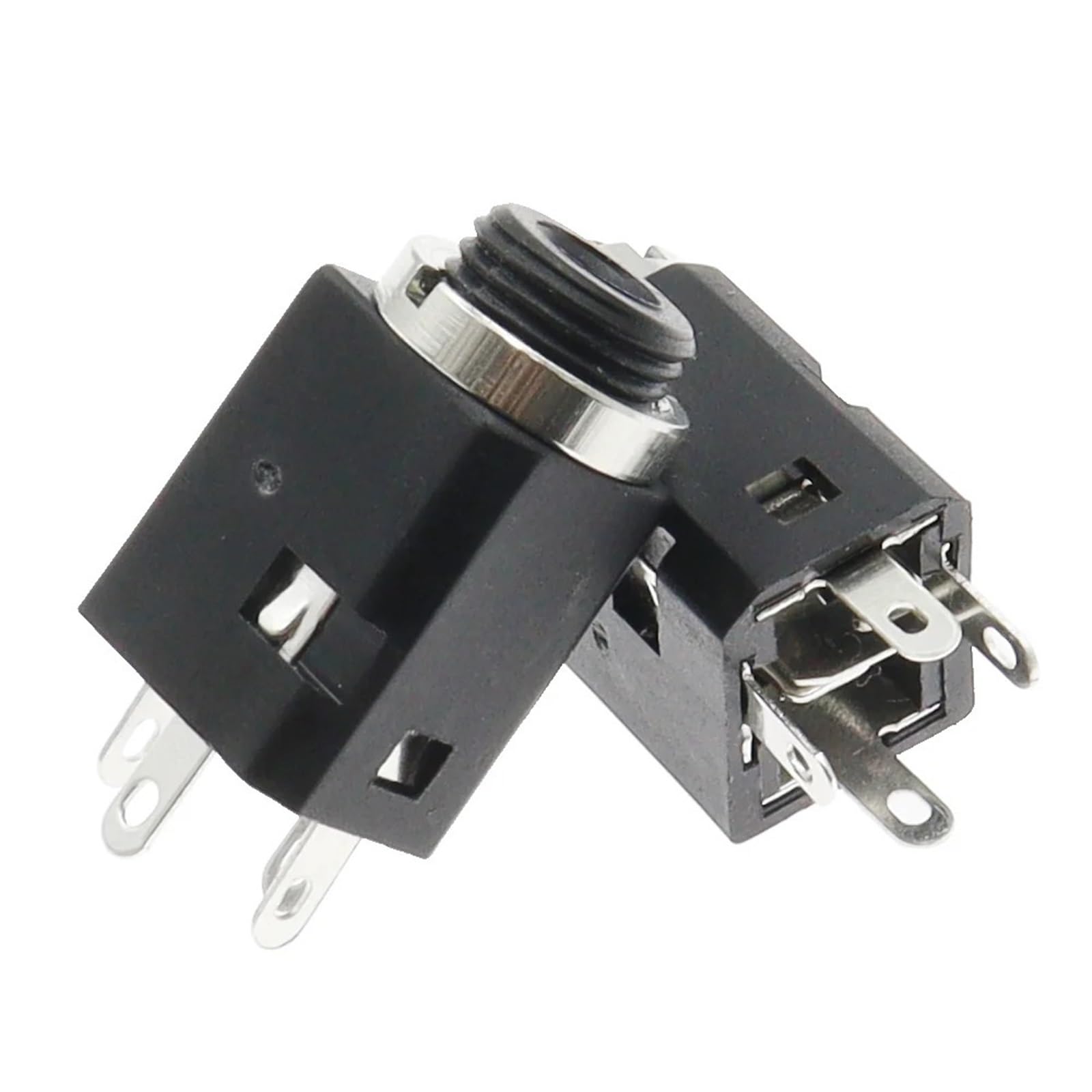 PJ-341 Lot de 5 connecteurs jack stéréo femelle 3,5 mm avec vis 3,5 mm 3 pôles