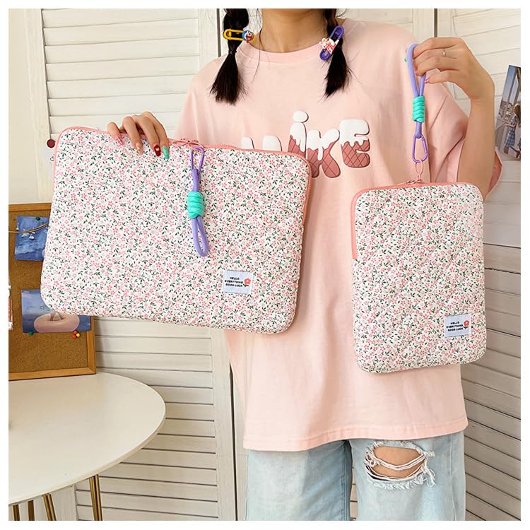 Funda acolchada floral para laptop 11-13 pulgadas miniatura 2