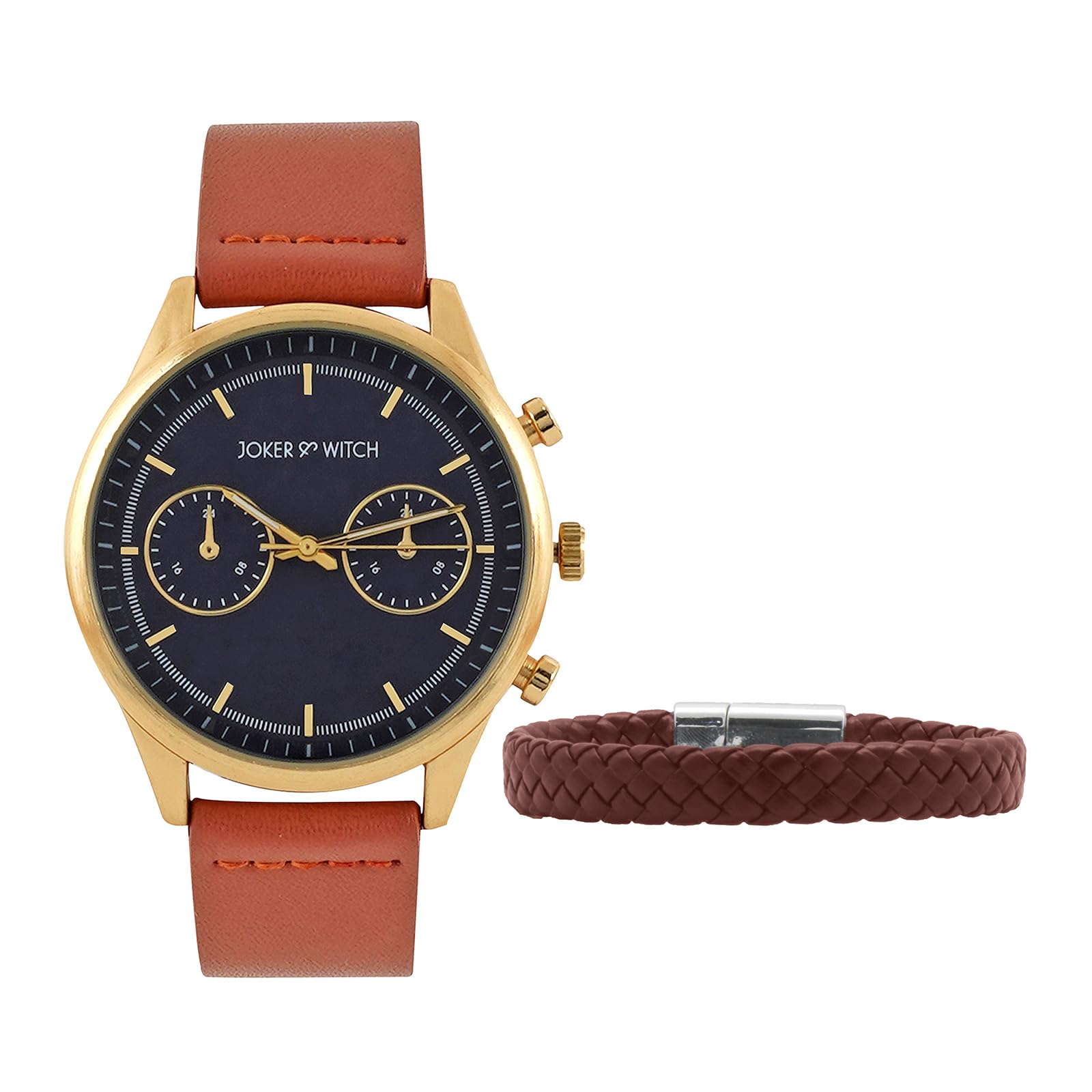 Joker & Witch ARTHUR ALL BROWN MENS Faux Leather Analog WATCH BRACELET STACK (B0CQTB3195) Amazon Price History, Amazon Price Tracker