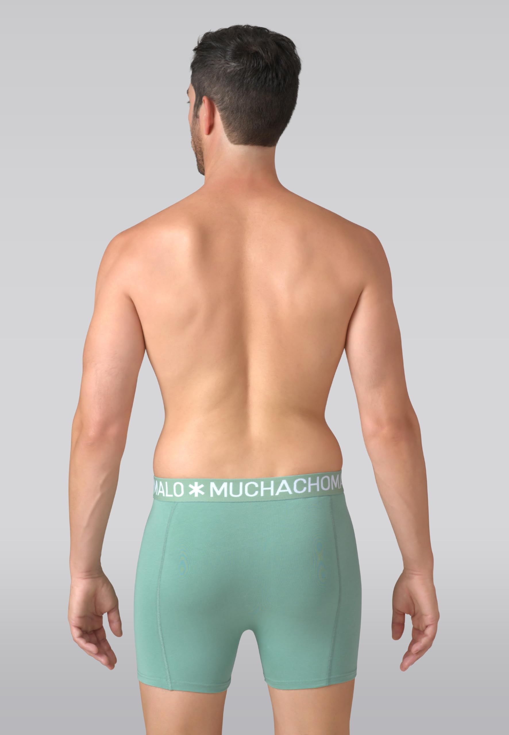Muchachomalo Uomo Boxer 7-Pack, Tinta Unita, Cotone, Fascia Elastica