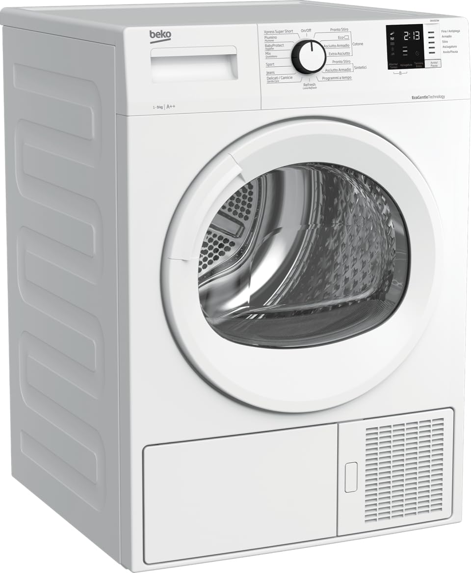 Beko DRX923W - Asciugatrice con Pompa di calore da 9 Kg Classe A++
