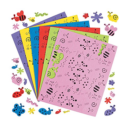 Fun Express, 500 adesivi in schiuma assortiti, a