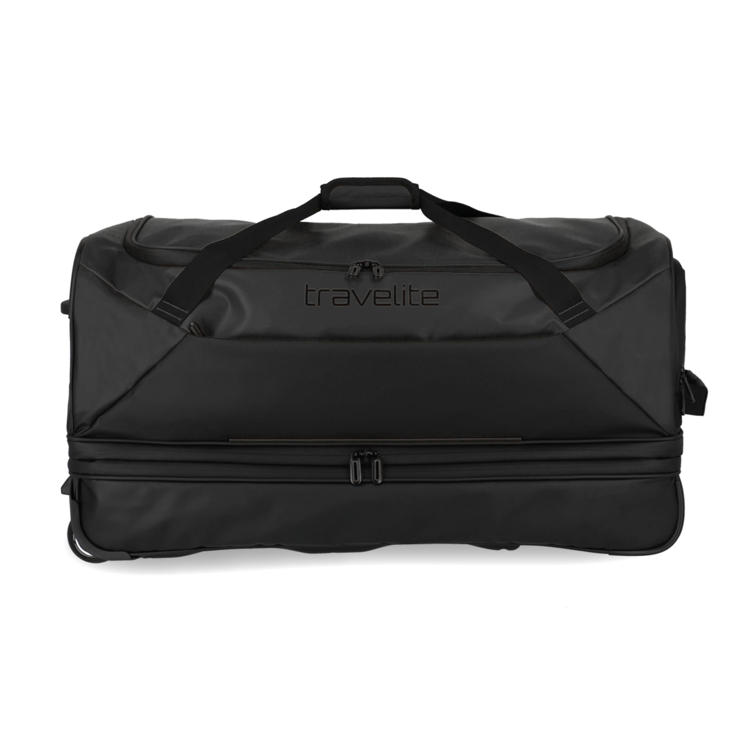 Travelite Trolley Reisetasche mit Rollen aus wasserabweisendem Material, Basics Weichgepäck Rolltasche mit Dehnfalte, 70 cm, 98-119 Liter