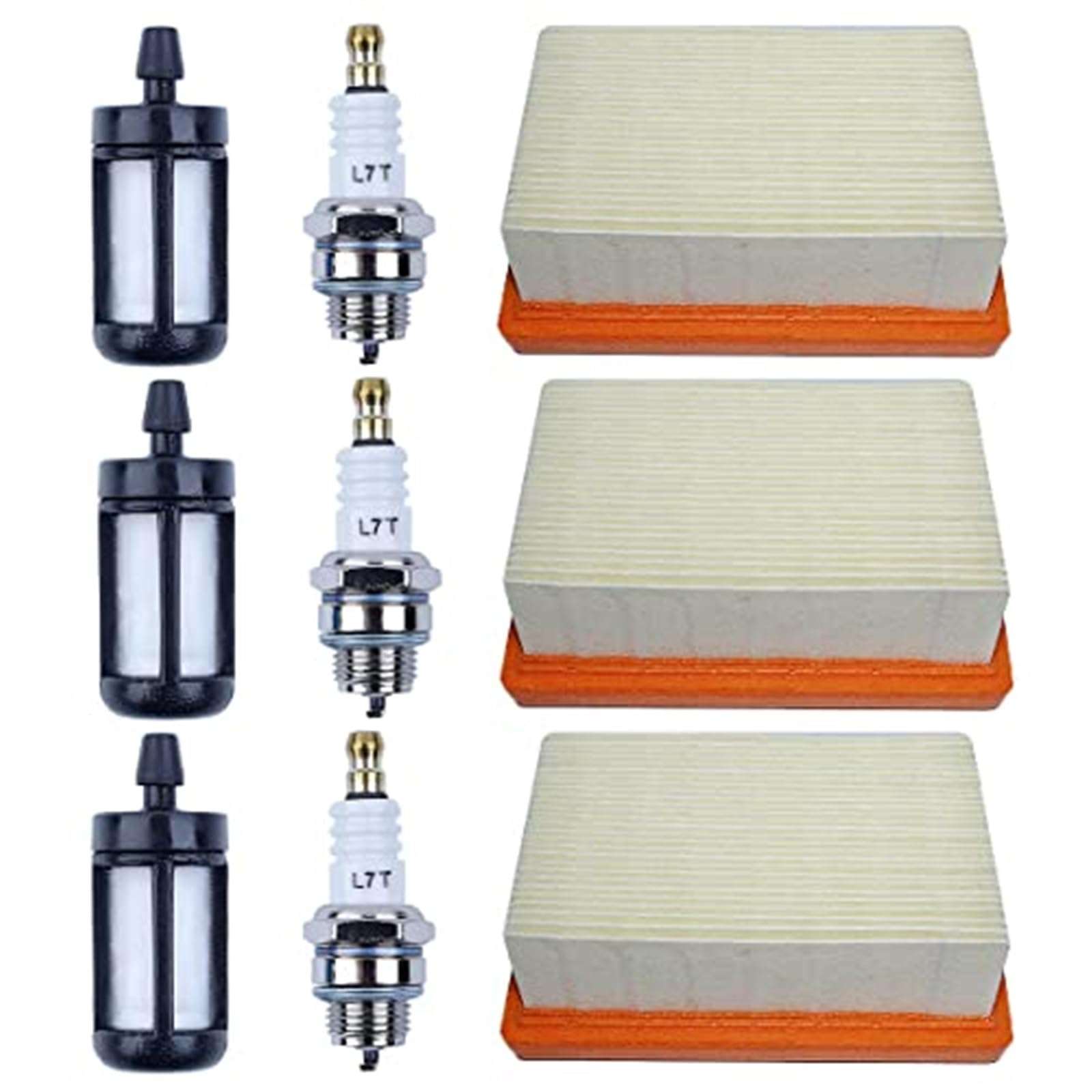 Filtro de aire y combustible for bujías, for STIHL, TS400 BR350 BR350Z BR430 SR430 SR431 SR450 Motosierras Reemplazo del filtro de aire del cortacésped