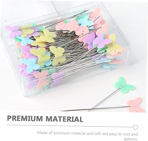 Miniatura 9 de ULDIGI 2 cajas de herramientas de sastre Coloful para localizar agujas decorativas para tela elegante ramillete de mariposa costura hecha a mano de