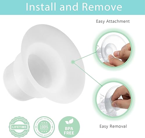 Miniatura 5 de Insertos de brida de silicona de 0.827 in compatibles con Elvie Stride Lansinoh Medela para Spectra Insert Willow go TSRETE Momcozy S9 S12 Bellababy