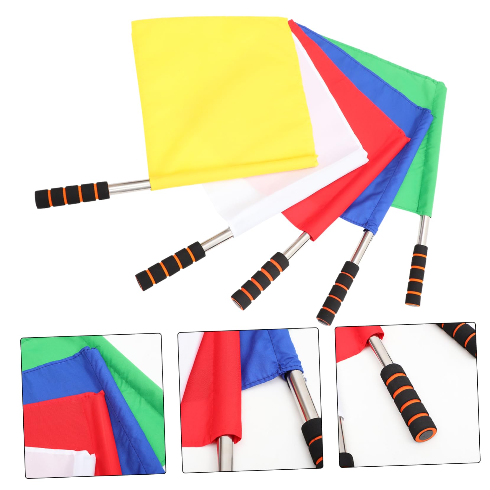 BESPORTBLE 10piezas Banderines De Árbitro Para Deportes De Banderas De Señalización Para Fútbol Voleibol y Competencias Atletismo Diseño Ergonómico y Resistente